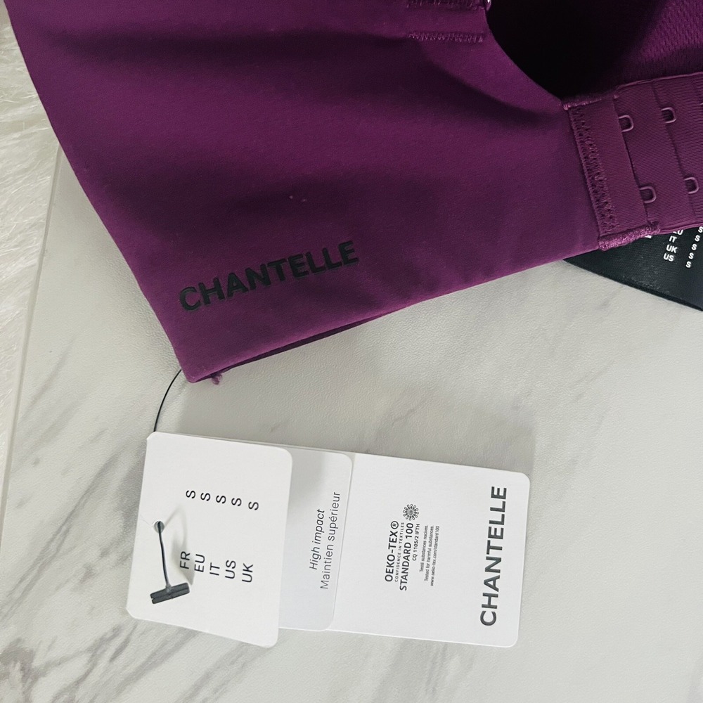Chantelle‎ High Impact Wirefree Sports Bra, Wireless Top, Purple, Medium, NWT - Picture 6 of 12